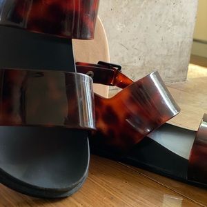 Cute Melissa double strap with ankle buckle sandals hardly worn